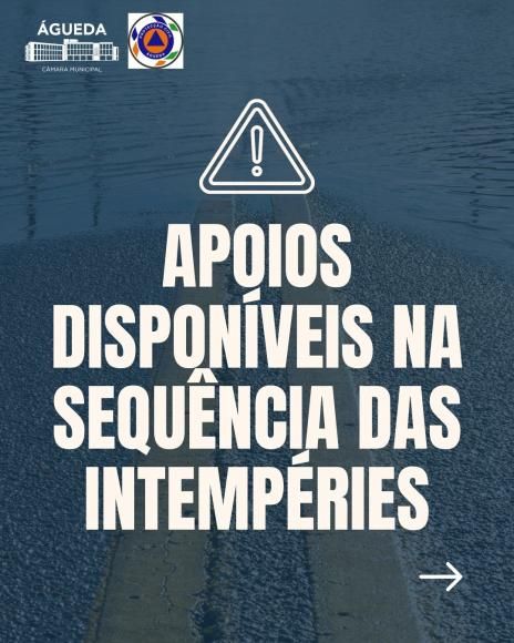 Apoios dispon&iacute;veis na sequ&ecirc;ncia das intemp&eacute;ries